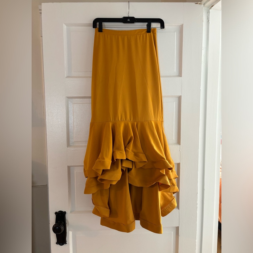 Mustard Yellow Ruffle Skirt